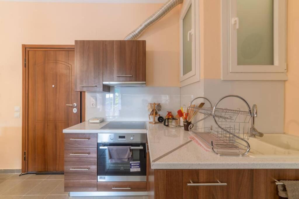 Bright Newly Renovated Apt Near Beach & Center+Ac Anemomylos エクステリア 写真