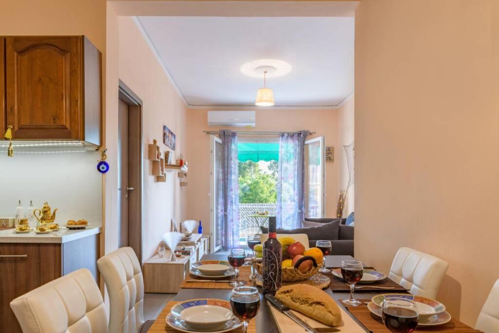 Bright Newly Renovated Apt Near Beach & Center+Ac Anemomylos エクステリア 写真